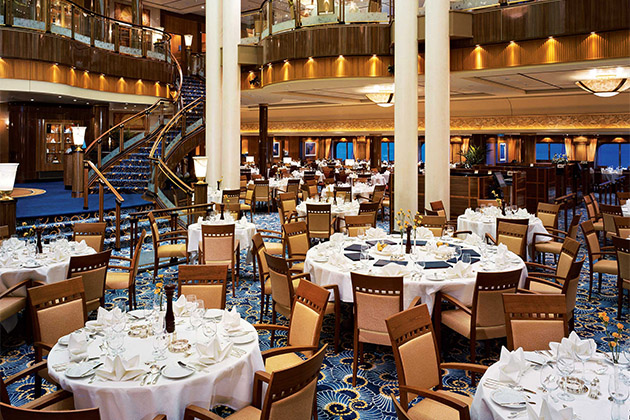 gourmet dining on luxury cruise